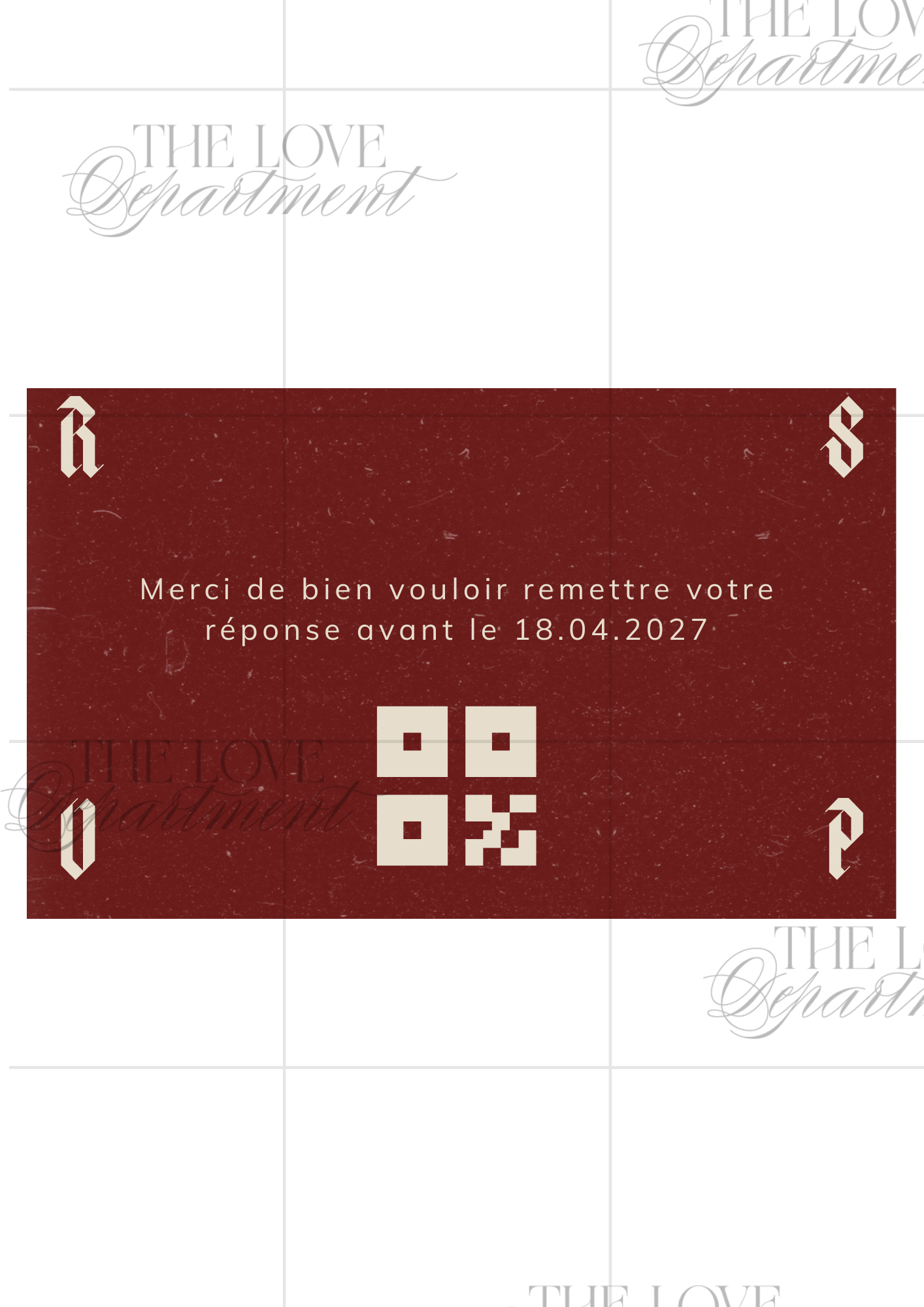 Carte RSVP faire-part Attitude Rebelle – papeterie mariage rock'n roll