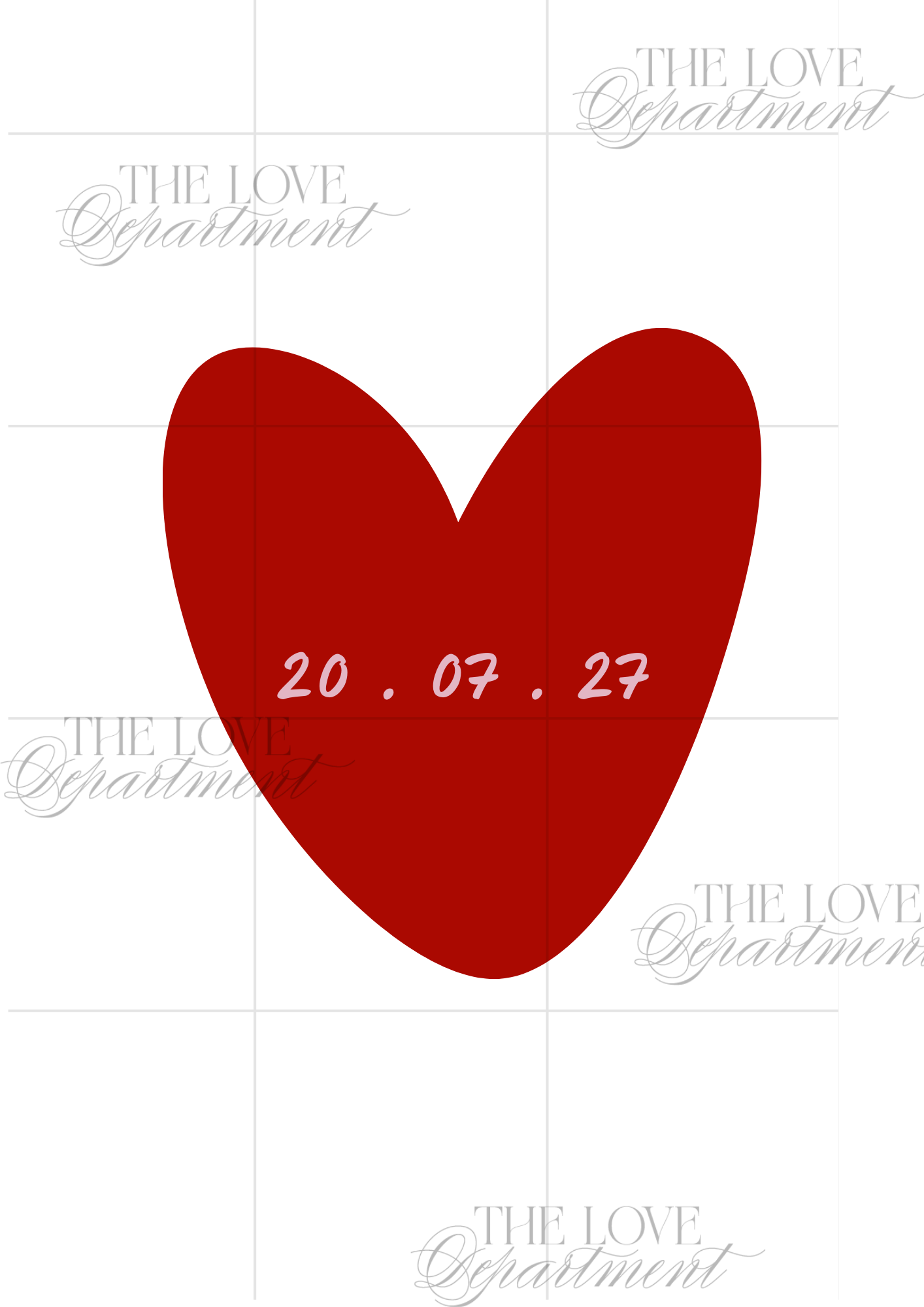 Save the date cœur faire-part Douceur à Carreaux – papeterie digitale originale