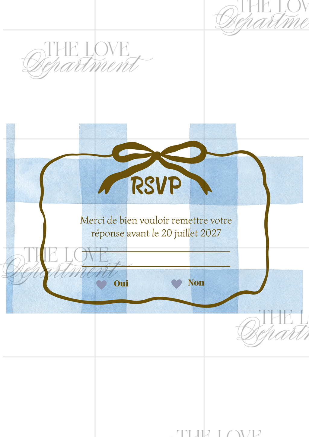 Carte RSVP faire-part mariage cosy et original – papeterie digitale