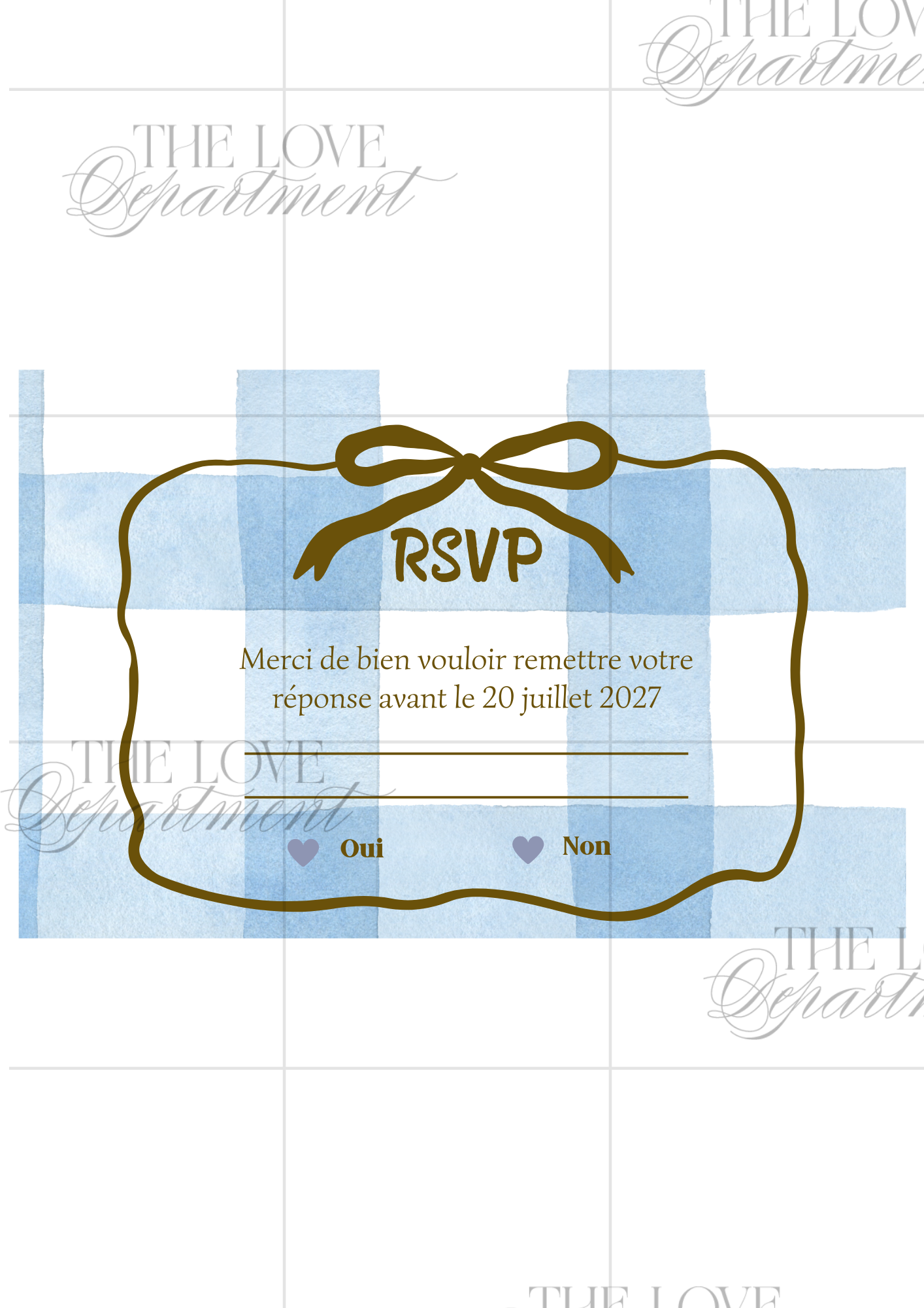 Carte RSVP faire-part mariage cosy et original – papeterie digitale