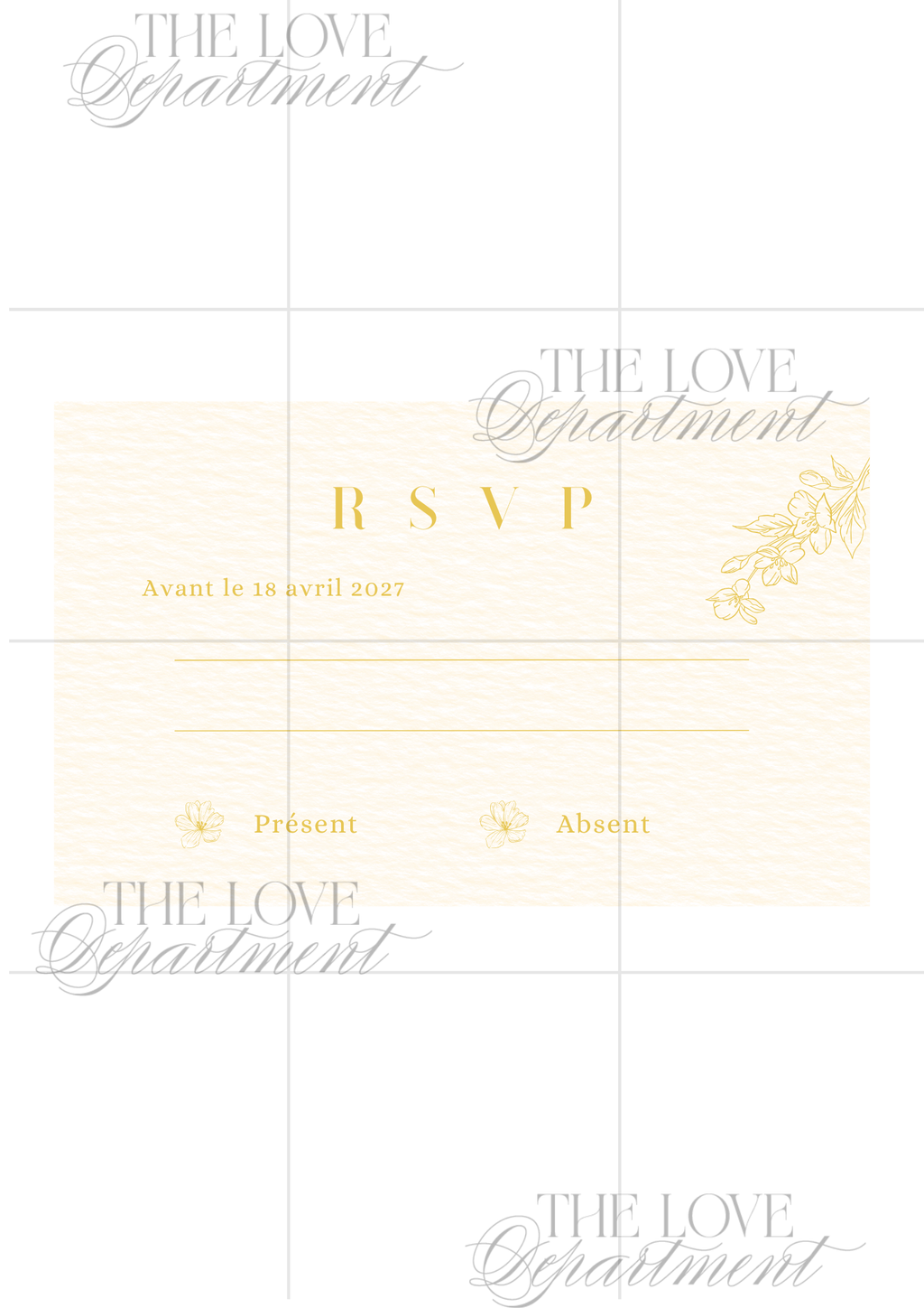 Carte RSVP faire-part Nature et Poésie – papeterie mariage bohème