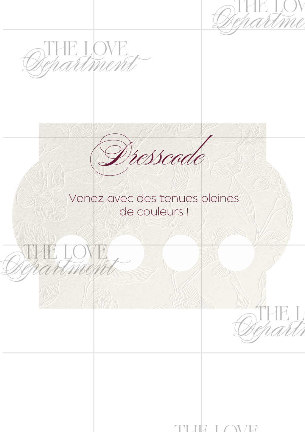 Carton principal faire-part mariage - dress code- vintage et champêtre – modèle Canva personnalisable