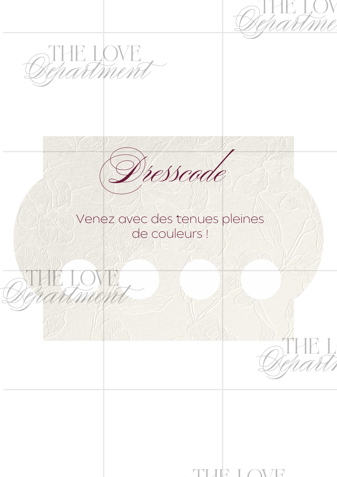 Carton principal faire-part mariage - dress code- vintage et champêtre – modèle Canva personnalisable