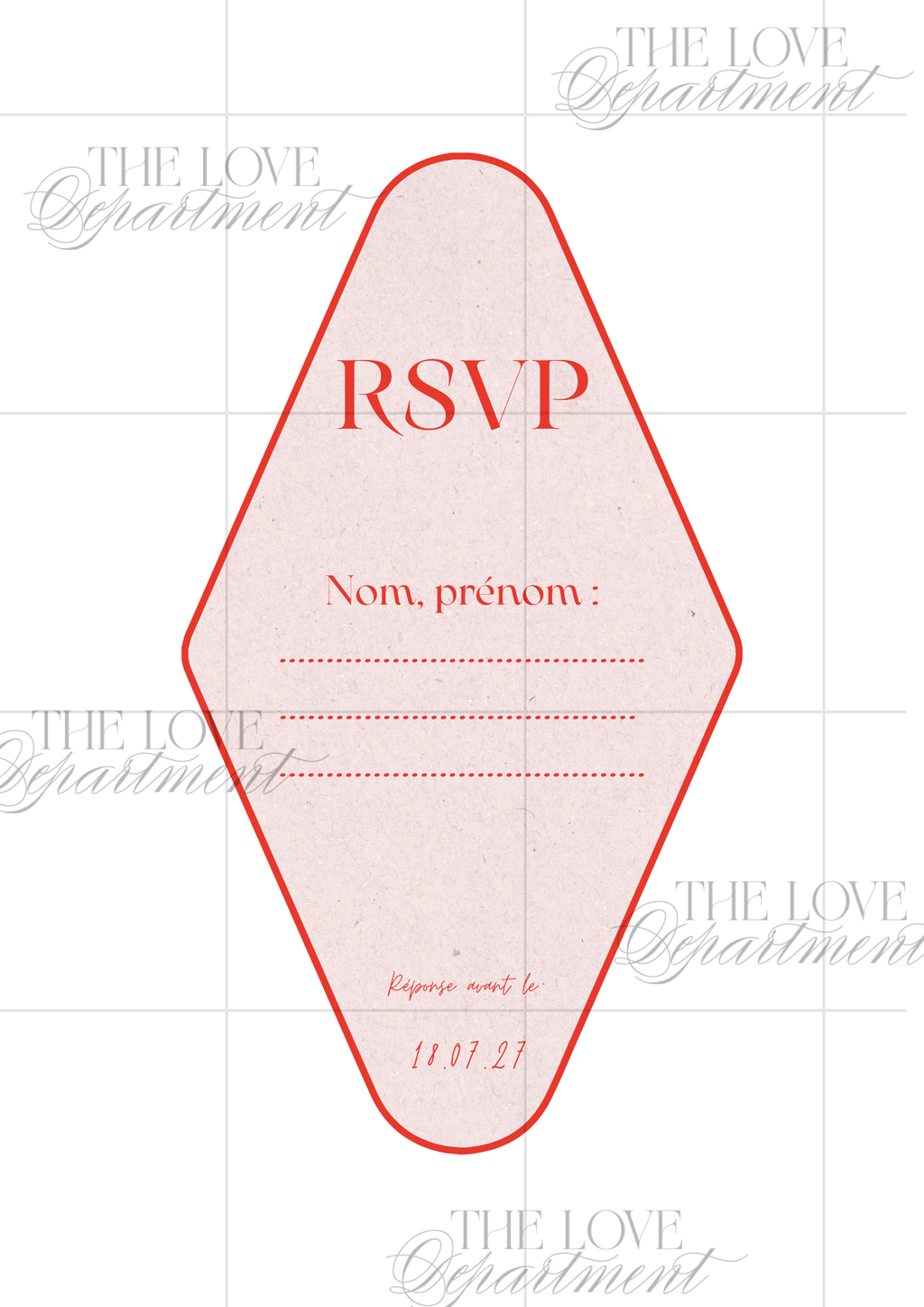 Carte RSVP faire-part mariage ticket avion – papeterie digitale originale