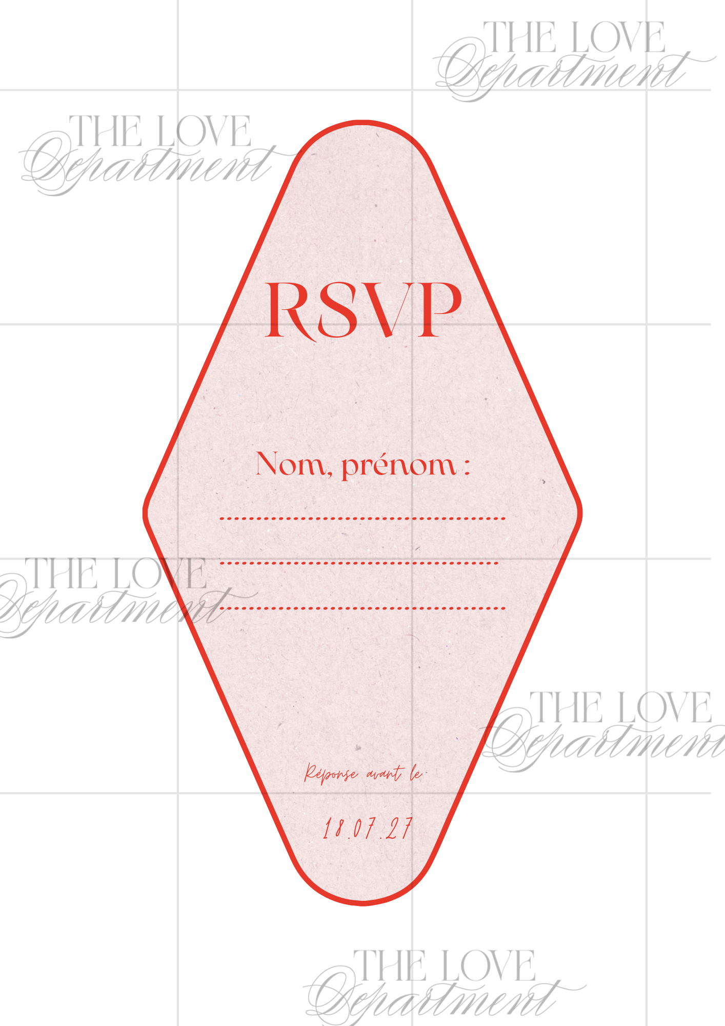 Carte RSVP faire-part mariage ticket avion – papeterie digitale originale